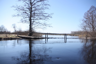 Затопленный мостик близ Бостыни.