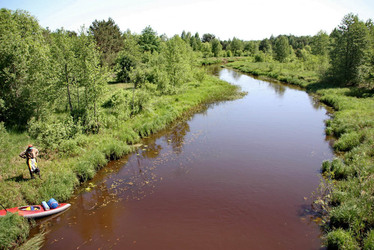 Река с моста в Кузьмичах.